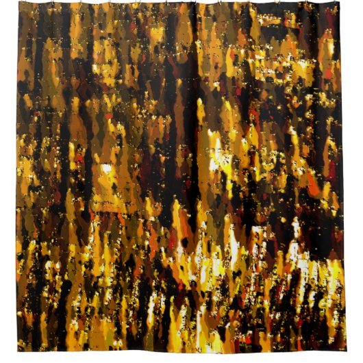 Luzes foscas de vela sob uma placa de gelo duschvorhang (Vorderseite)