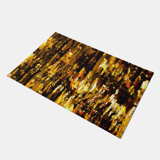 Luzes foscas de vela sob uma placa de gelo fußmatte (Schrägansicht)