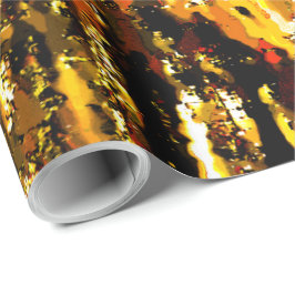 Luzes foscas de vela sob uma placa de gelo geschenkpapier