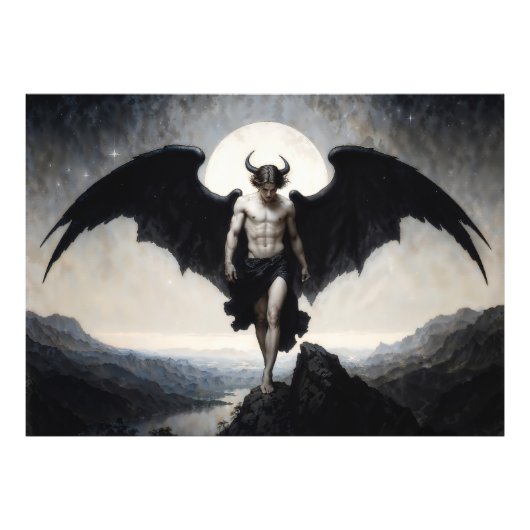 Luzifer Dark Fantasy Fotodruck (Vorne)