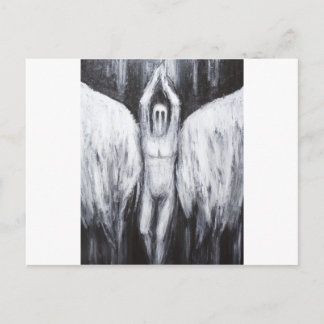 Luzifer der Morgenstern, der in den Abgrund abstei Postkarte