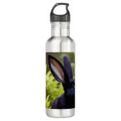 Luzifer der Schwarze Hase: Ein dunkles Bündel Misc Edelstahlflasche (Vorderseite)