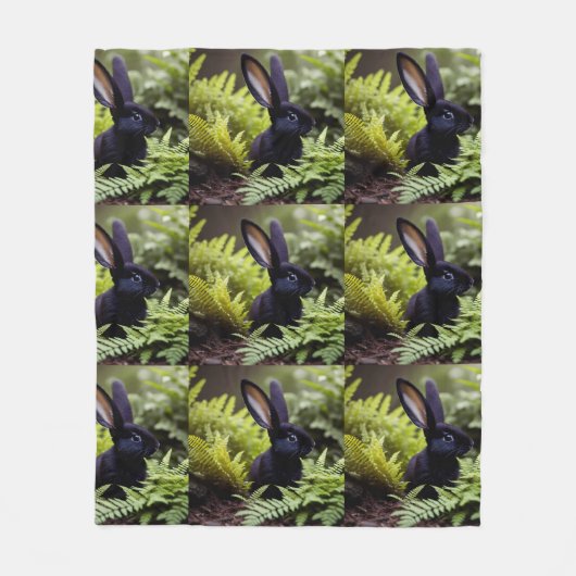 Luzifer der Schwarze Hase: Ein dunkles Bündel Misc Fleecedecke (Vorderseite)