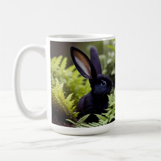 Luzifer der Schwarze Hase: Ein dunkles Bündel Misc Kaffeetasse (Links)