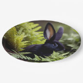 Luzifer der Schwarze Hase: Ein dunkles Bündel Misc Pappteller (Schrägansicht)