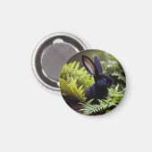 Luzifer der Schwarze Kleine Hase, Magnet (Vorderseite/Rückseite)