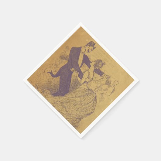 Luzifer tanzt mit einer Dame Serviette (Ecke)