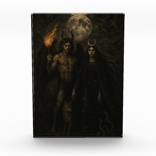 Luzifer und Diana - Hexenschrift Fotoblock (Vorderseite)