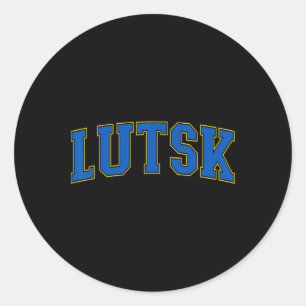 Luzk Ukraine Liebhaber Patriotisch Stolze Ukrainer Runder Aufkleber