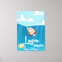 Luzon, Philippinen Cartoon Reiseplakat