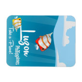 Luzon, Philippinen Cartoon Reiseplakat Magnet (Horizontal)