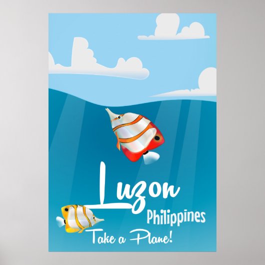 Luzon, Philippinen Cartoon Reiseplakat Poster (Vorne)