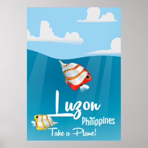 Luzon, Philippinen Cartoon-Reiseposter Poster