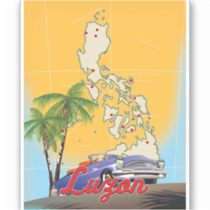 Luzon Philippines Reiseposter Aufkleber
