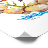 Luzon Water Redstart Endemic Philippine Bird Poster (Ecke)