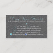 Lv-Hochzeits-Hausmeister-Visitenkarten Visitenkarte (Rückseite)