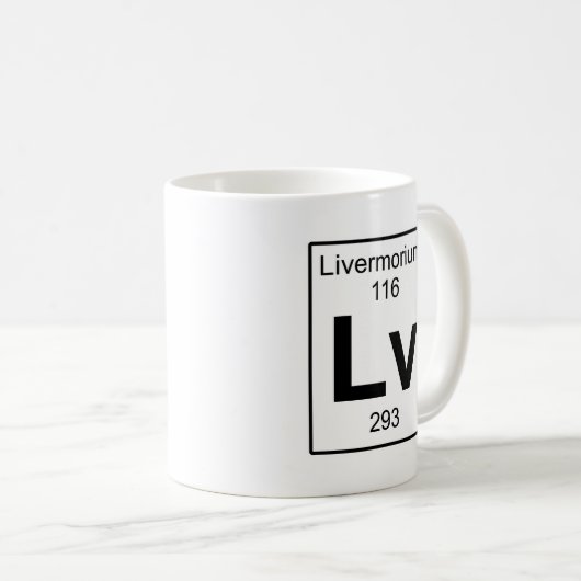 Lv - Livermorium Kaffeetasse (VorderseiteRechts)