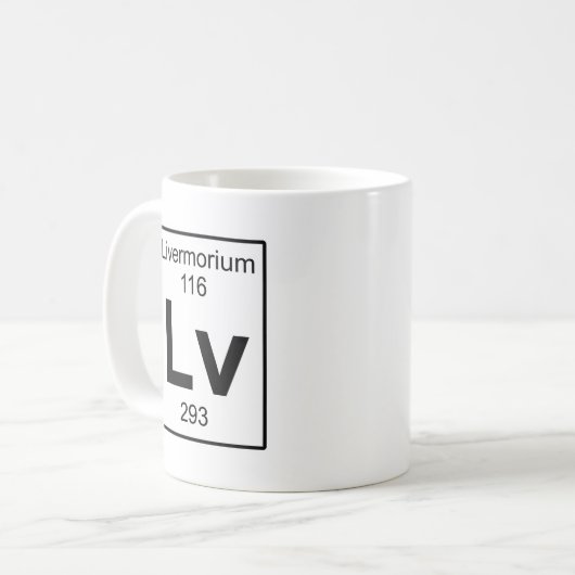 Lv - Livermorium Kaffeetasse (Vorderseite Links)