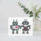 LV - Roboter - Liebe Postkarte (Stehend Vorderseite)