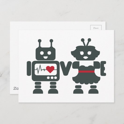 LV - Roboter - Liebe Postkarte (Vorne/Hinten)