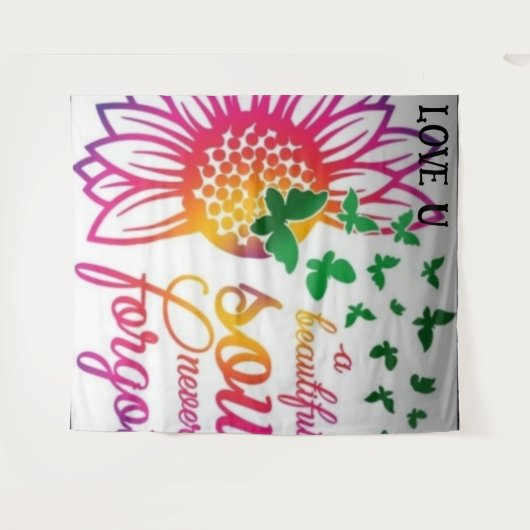 LVE U and FARBE VOLLSTÄNDIGE DISIGN INTapestry Wandteppich (Vorderseite (Horizontal))