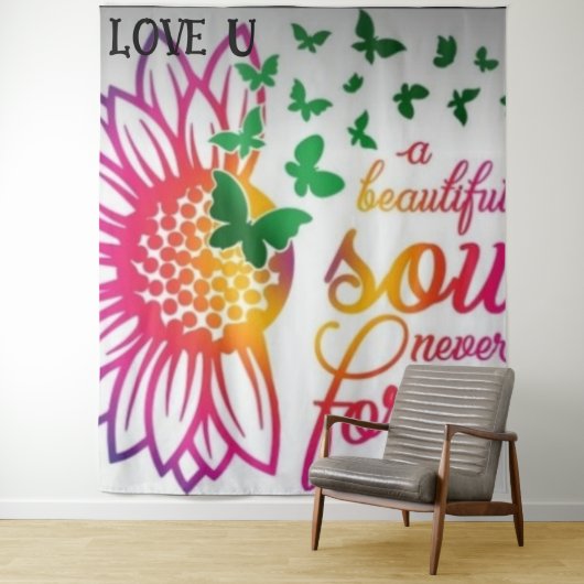 LVE U and FARBE VOLLSTÄNDIGE DISIGN INTapestry Wandteppich (Beispiel)