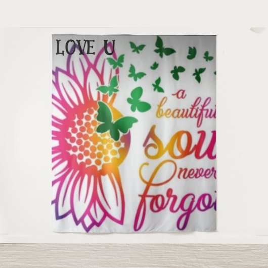 LVE U and FARBE VOLLSTÄNDIGE DISIGN INTapestry Wandteppich (Vorderseite)