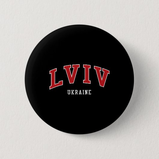 Lviv Ukraine Hochschule Universitätsstil  Button (Vorderseite)