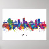 Lviv Ukraine Skyline Poster (Vorne)