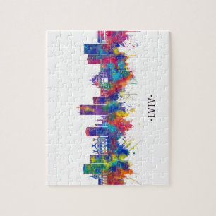 Lviv Ukraine Skyline Puzzle