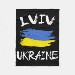 Lviv Ukraine Souvenir Ukrainische Landesflagge Bür Fleecedecke