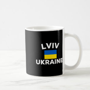 Lviv Ukraine Ukrainische Flagge Land Stadt Tourist Kaffeetasse