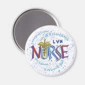 LVN Nurse Motto Magnet (Vorderseite/Rückseite)