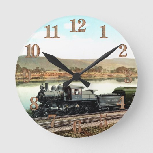 LVRR Black Diamond Express Runde Wanduhr (Vorderseite)