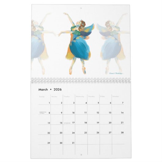 LW Fairies en Pointe Calendar Kalender (Mär 2026)