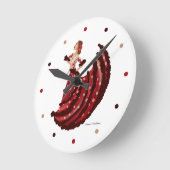 LW Flamenco-Uhr (2) Runde Wanduhr (Winkel)