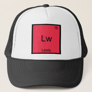 Lw - Lewis Funny Chemistry Element Symbol T - Shir Truckerkappe