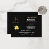 LWH Properties NEMT Mitteilungskarte (Vorderseite/Rückseite Beispiel)