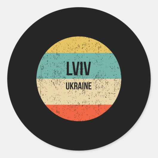 Lwiw Ukraine 3 Runder Aufkleber (Vorderseite)