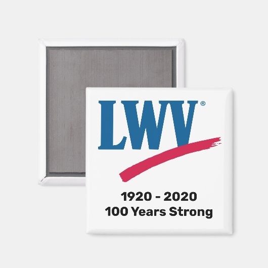 LWV 100 Jahre starkes Square Magnet (Vorderseite/Rückseite)