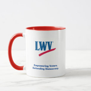 LWV Kaffee-Tasse mit rotem Akzent Tasse
