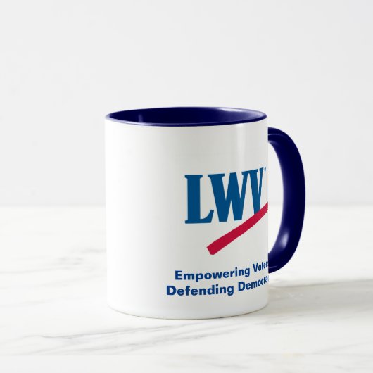LWV Tasse mit Blue Accent. (VorderseiteRechts)