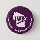 LWV Wisconsin-Logo-Schaltfläche Button (Vorderseite)