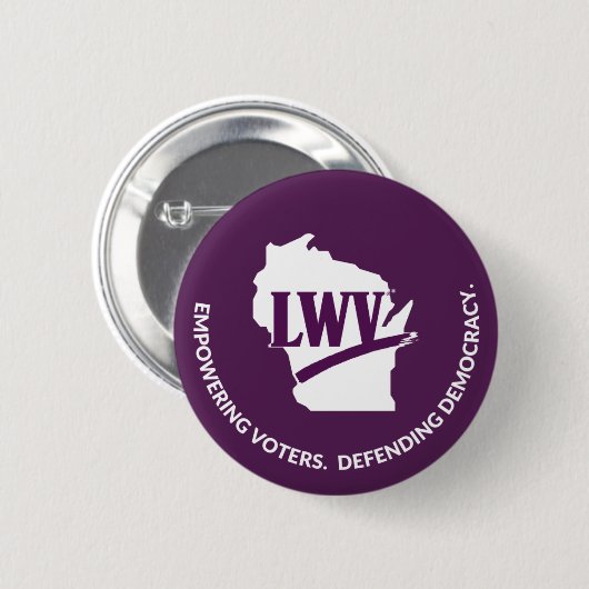 LWV Wisconsin-Logo-Schaltfläche Button (Vorne & Hinten)