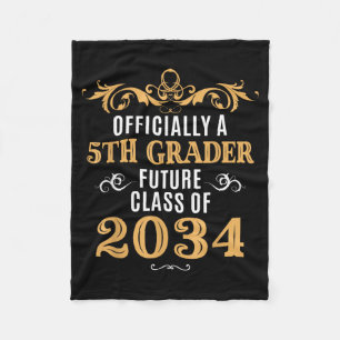 Ly A 5. Klässler Zukunft Cl 2034 Vintage Erster Ta Fleecedecke