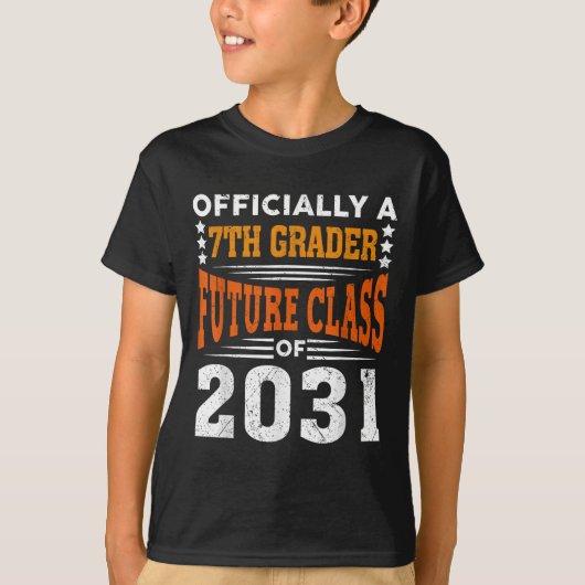 Ly A 7th Grader Future Cl 2031 First Day Grade 7 T-Shirt (Vorderseite)