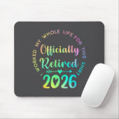 Ly Retired 2026 Funny Retirement For Women  Mousepad (Mit Mouse)