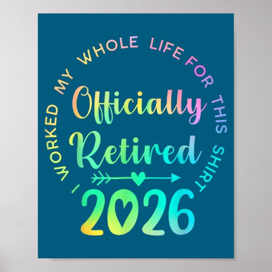 Ly Retired 2026 Funny Retirement For Women  Poster (Vorne)