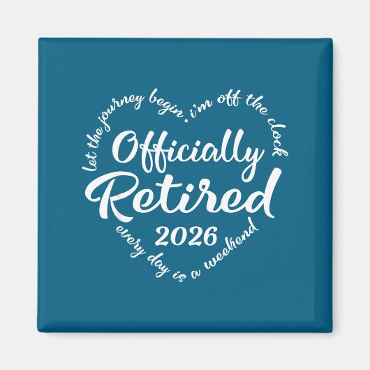 Ly Retired 2026 Hear For Women Retirement  Magnet (Vorne)