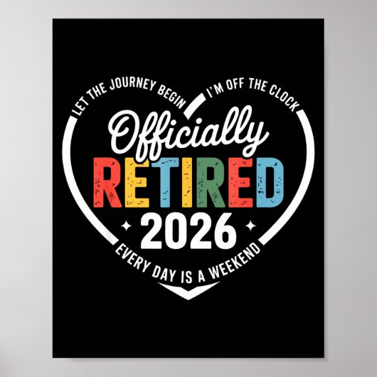 Ly Retired 2026 Hear For Women Retirement Poster (Vorne)